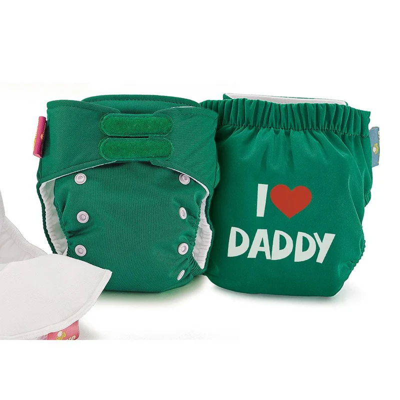 panal ecobabymoon estampado i love daddy verde