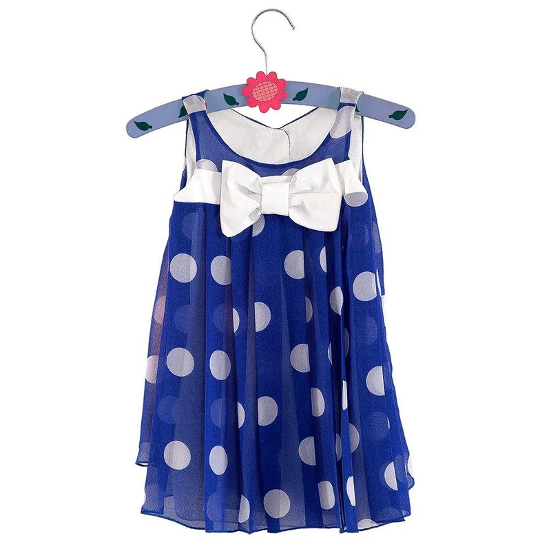 azul con pepas blancas y mono 12m
