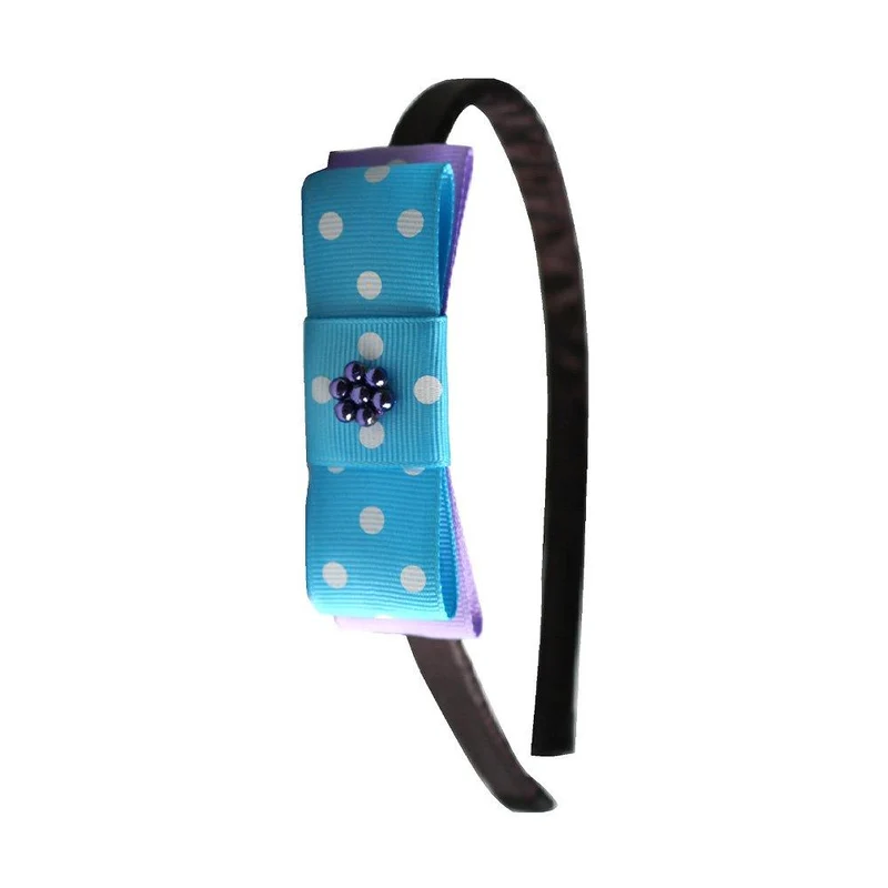 diadema cinta azul y lila
