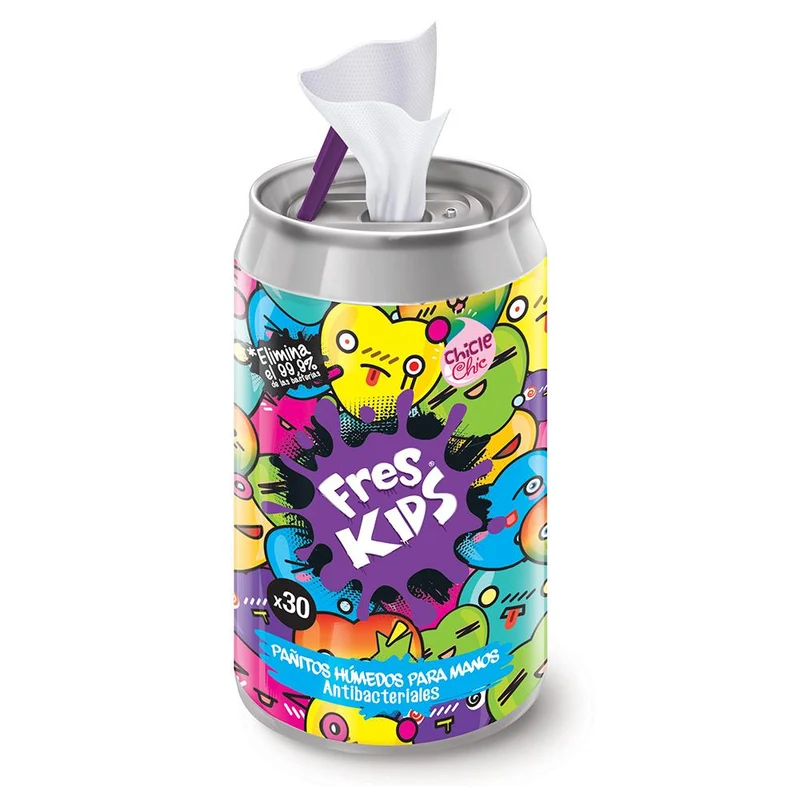 toallitas antibacteriales freshkids lata nina x90 cartoon color