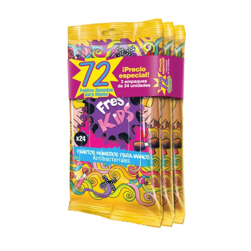 toallitas antibacteriales freshkids x72 nina