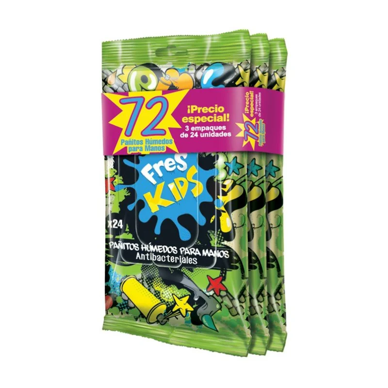 toallitas antibacteriales freshkids x72 nino