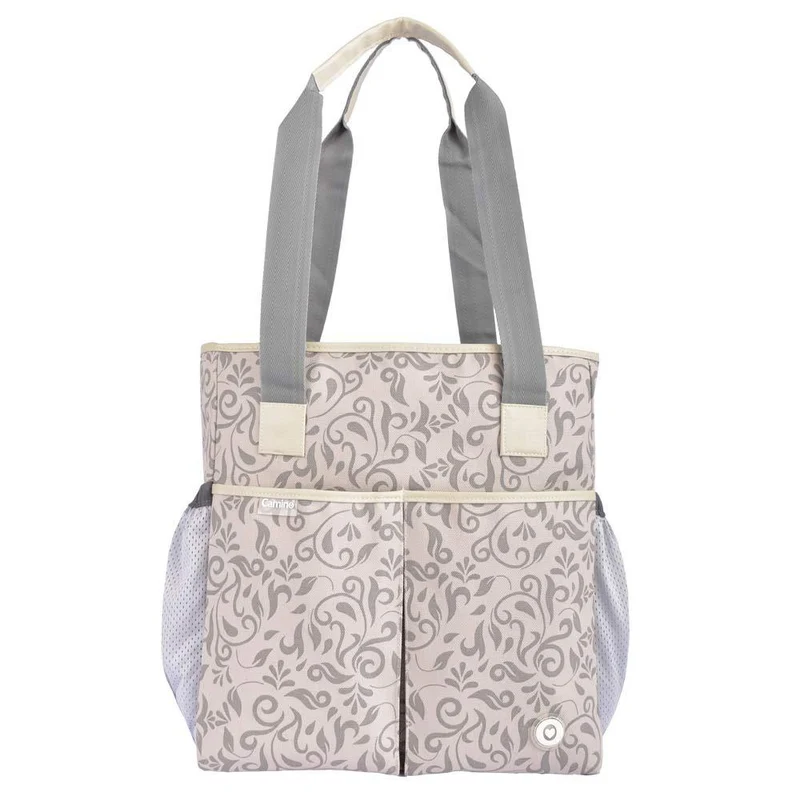 panalera tipo cartera con cambiador gris