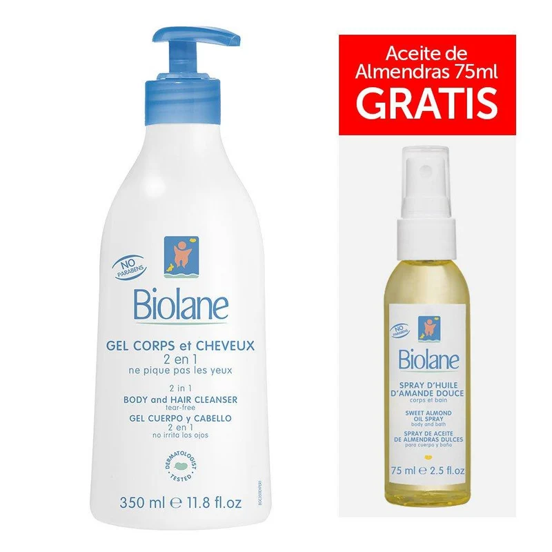 gel de bano 2 en 1 cabello y cuerpo 350ml