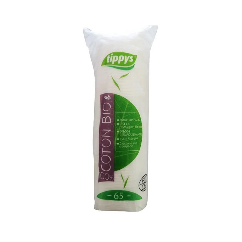 Discos desmaquilladores 100% algodon bio Tippys
