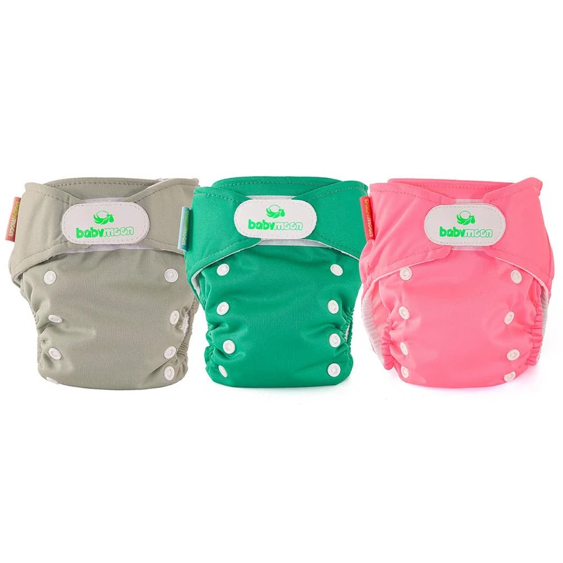 pack x3 panales ecobabymoon unitono beige verde y rosado