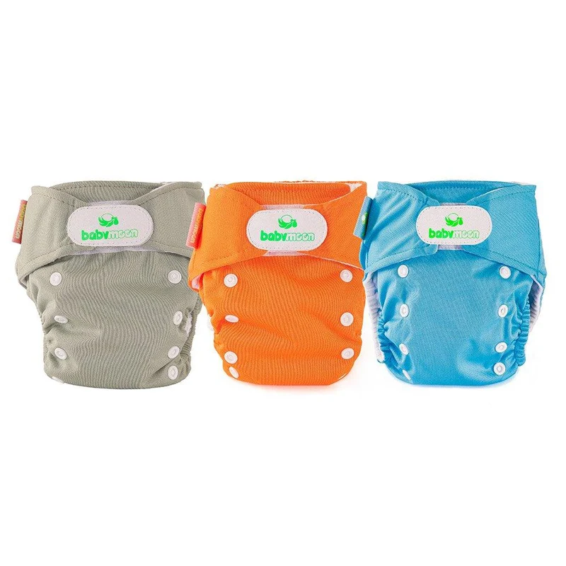 pack x3 panales ecobabymoon unitono beige naranja y azul
