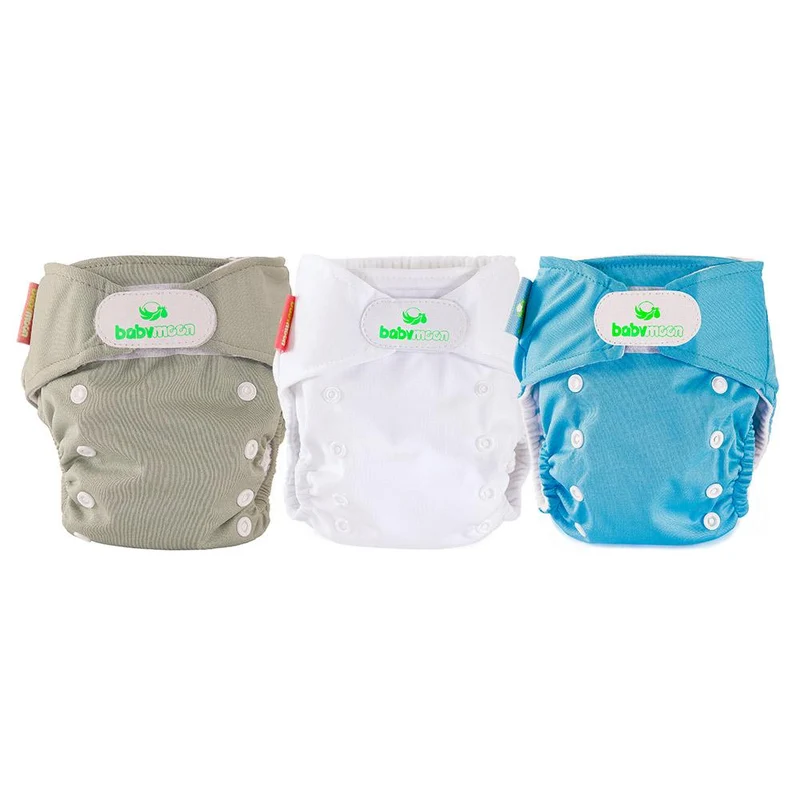 pack x3 panales ecobabymoon unitono beige blanco y azul