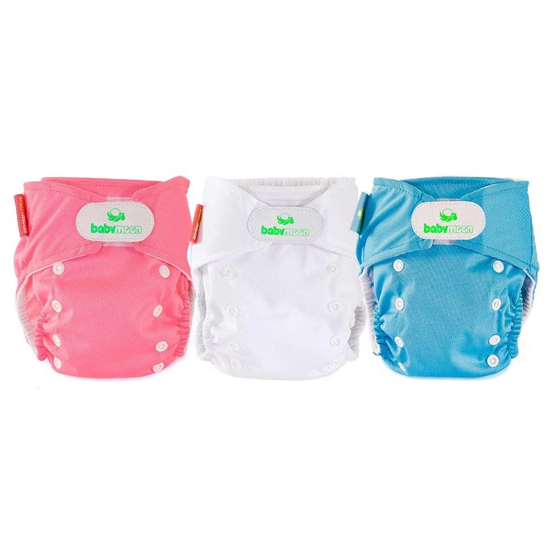 pack x3 panales ecobabymoon unitono rosado blanco y azul