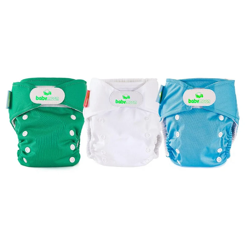 pack x3 panales ecobabymoon unitono verde blanco y azul