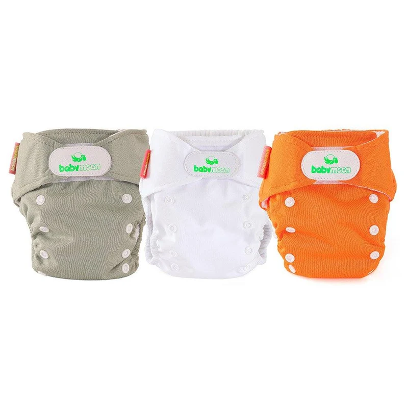 pack x3 panales ecobabymoon unitono beige blanco y naranja
