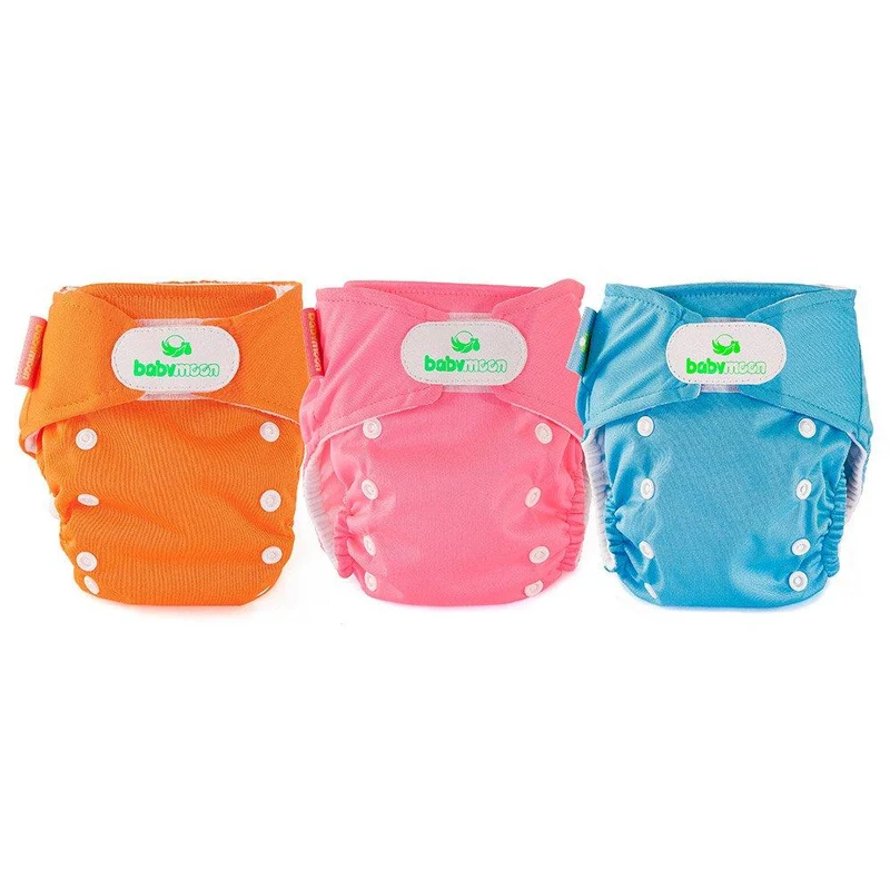 pack x3 panales ecobabymoon unitono naranja rosado y azul