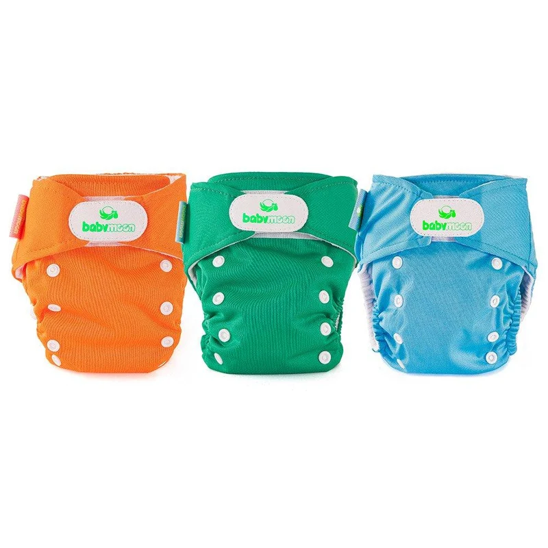 pack x3 panales ecobabymoon unitono naranja verde y azul