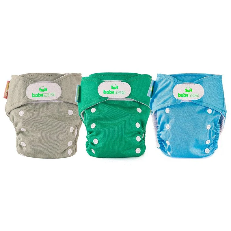 pack x3 panales ecobabymoon unitono beige verde y azul