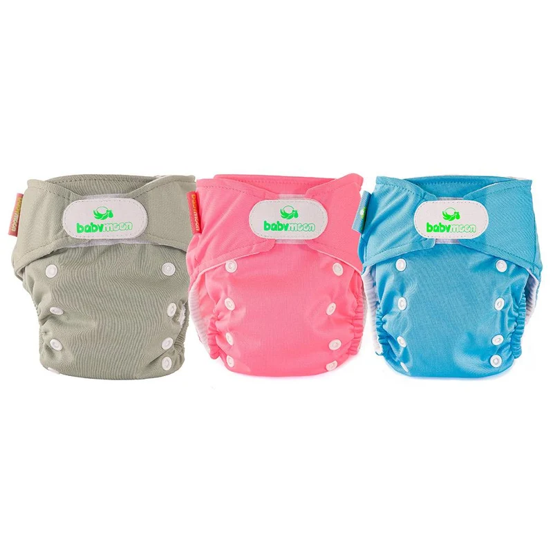 pack x3 panales ecobabymoon unitono beige rosado y azul