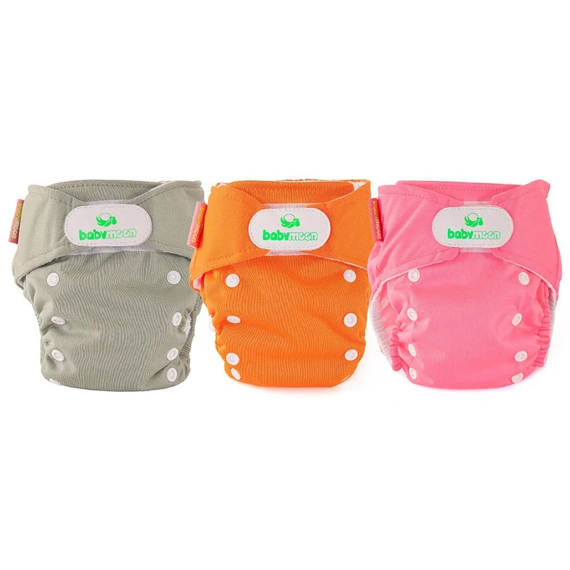 pack x3 panales ecobabymoon unitono beige naranja y rosado