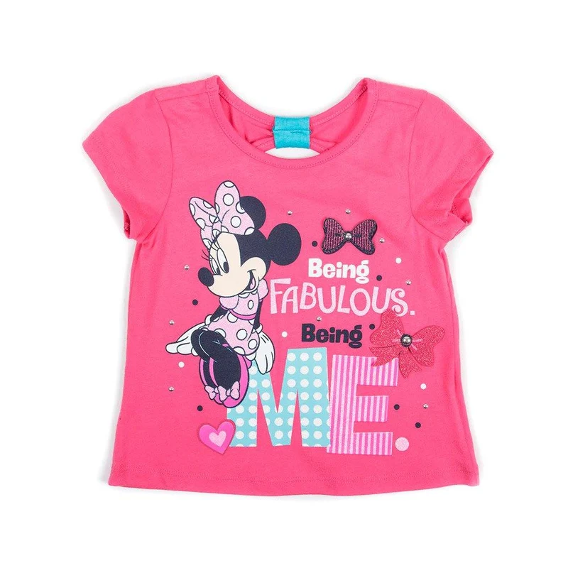 camiseta manga corta caminadora minnie cereza 2t