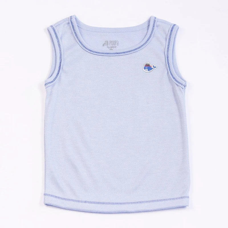 camisilla bebe bordada cuello sesgo 18 24 verde menta medio