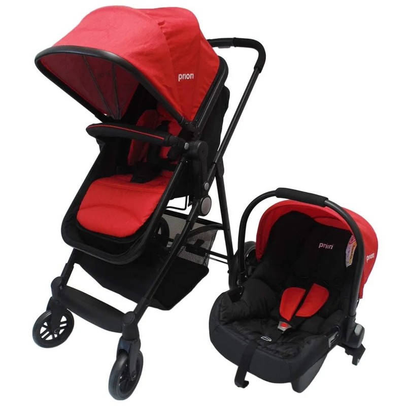 travel system con base y portabebe capri rojo