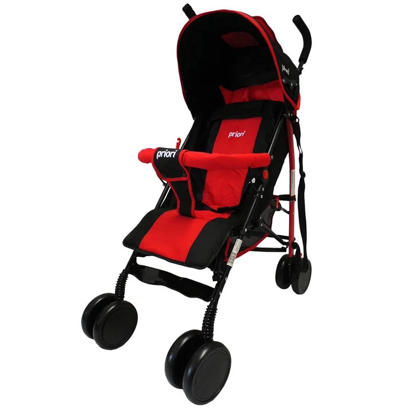 coche paseador con full capota rojo