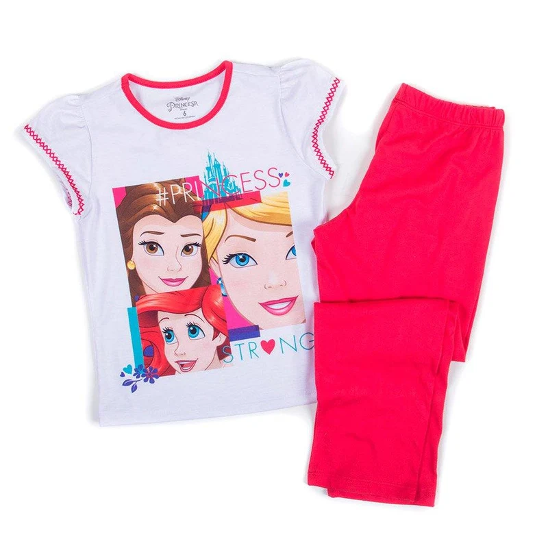 pijama nina princesas blanco 8