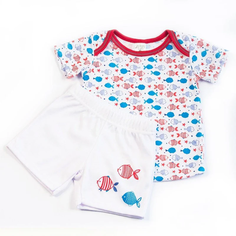 pijama bebe manga corta short 6 12 gris jaspe