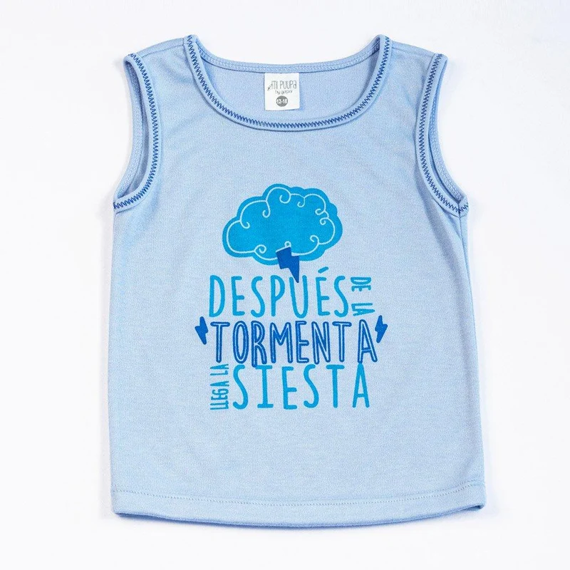 camisilla bebe colores oscuros frente estampado 18 24 verde menta medio