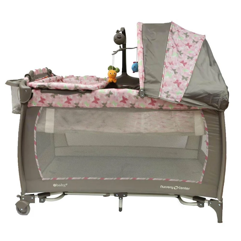 cuna corral mecedora 714 rosado