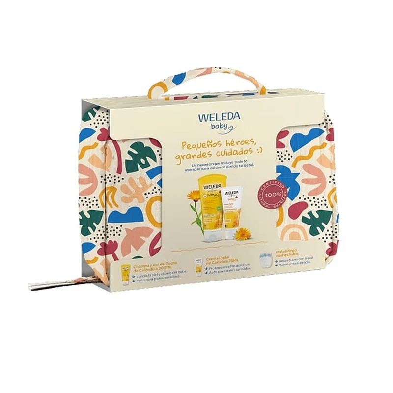 Neceser de Regalo Weleda Baby Crema Pañal 75 ml + Gel Champú 200 ml