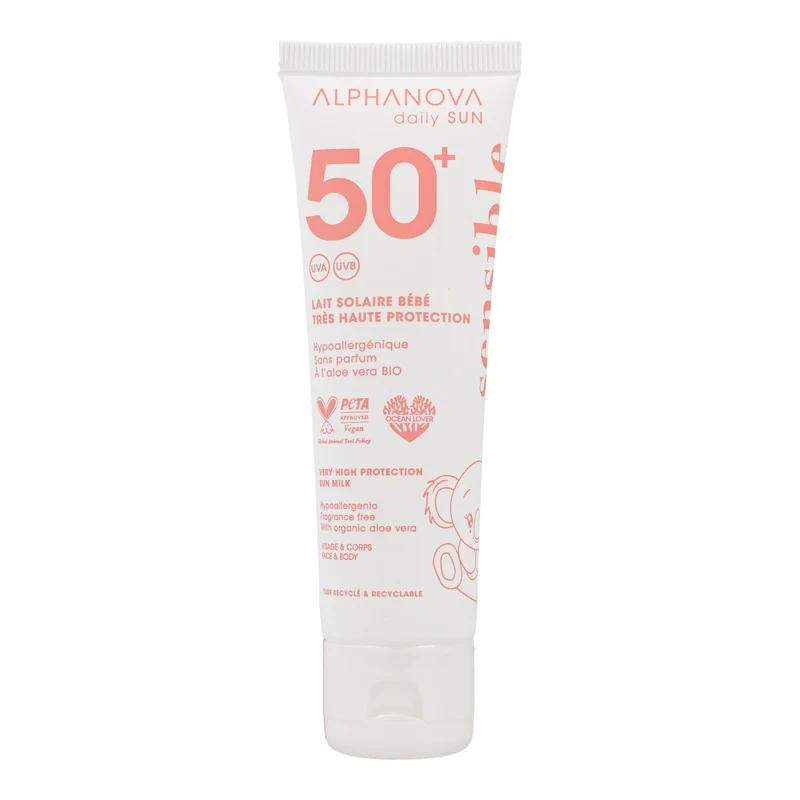 Loción solar daily sun baby sun FPS50+ Sensitive Alphanova 50ml