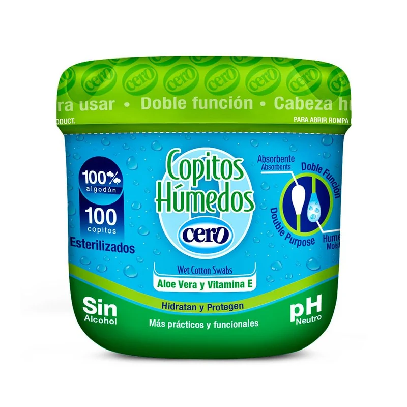 copitos humedos aloe vera cero 100u