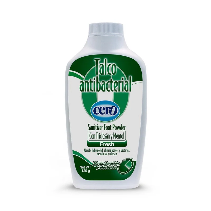 talco antibacterial fresh cero 120g