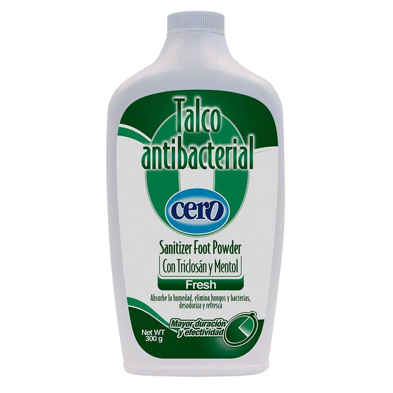 talco antibacterial fresh cero 300g