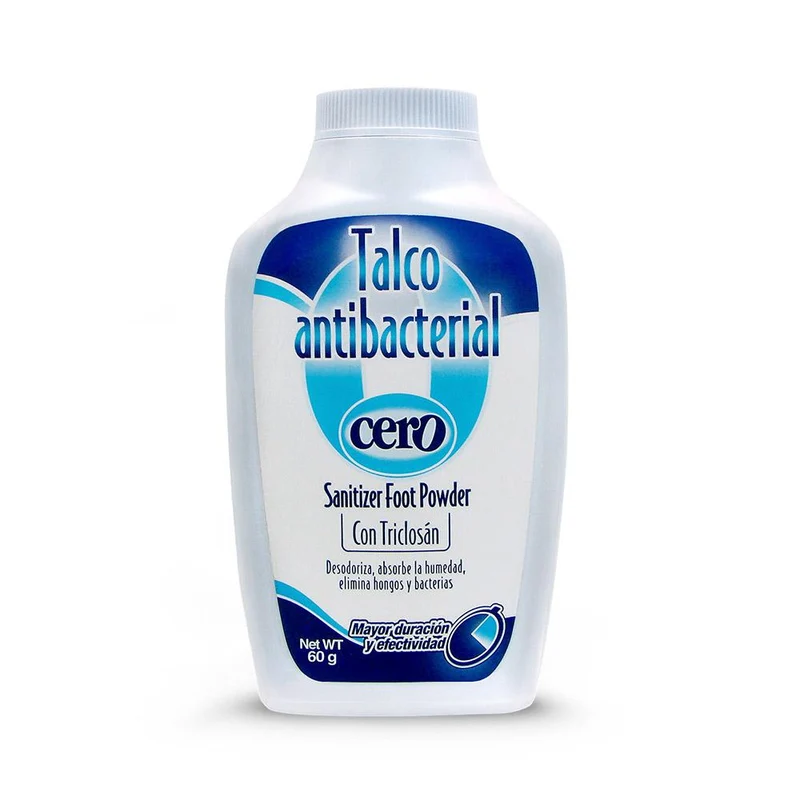 talco antibacterial cero 60g