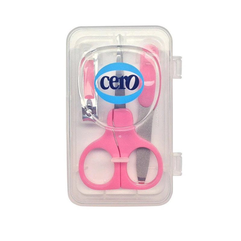 set manicure con estuche cero rosado