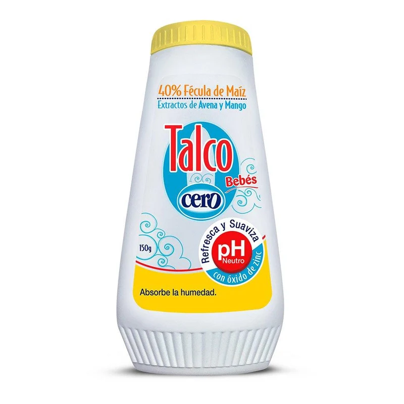 talco cero bebes 40% fecula de maiz x 150g