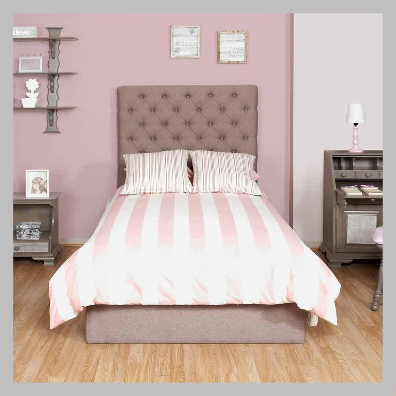 cama con espaldar tapizado