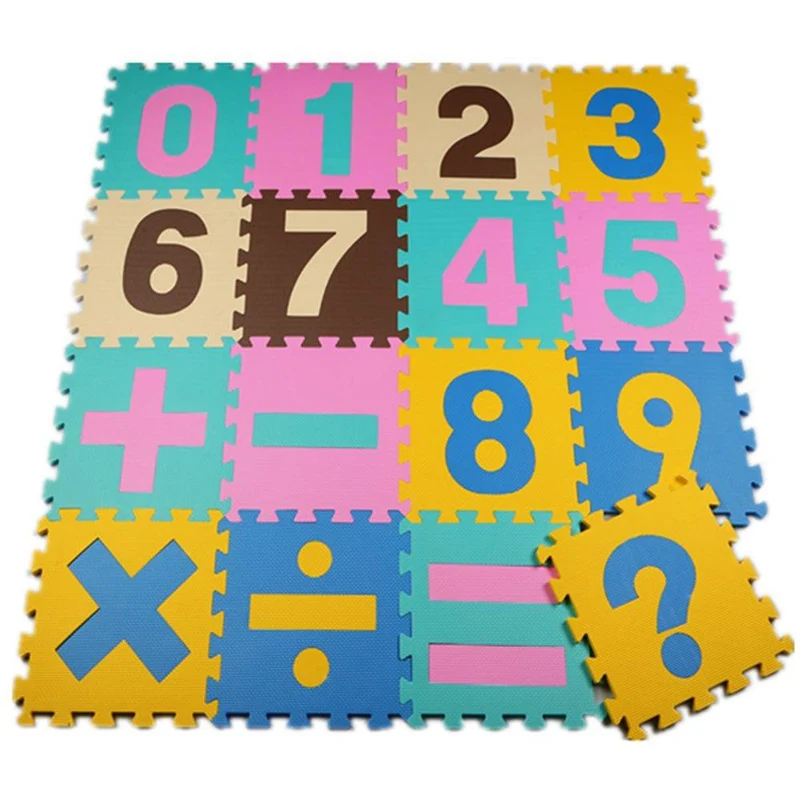 tapete de foami numeros 16 piezas