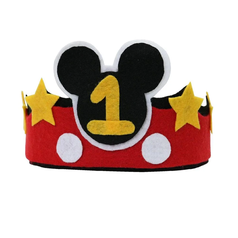 corona de cumpleanos 1 ano mickey mouse