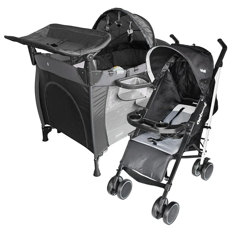 cuna corral traveller black coche new kronos negro