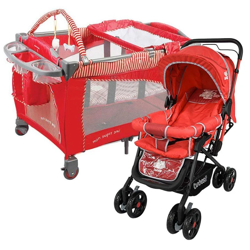 cuna corral mon ami coche roma rojo