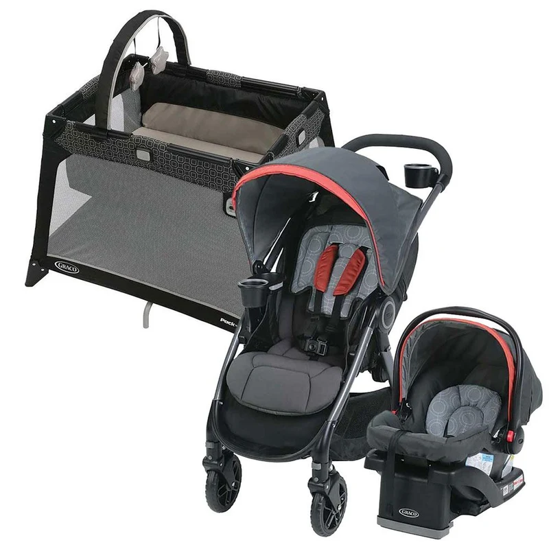 cuna corral nimble nook pierce travel system solar graco
