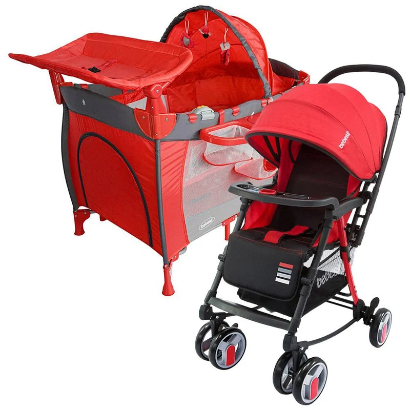 cuna corral traveller coche rocking twister rojo