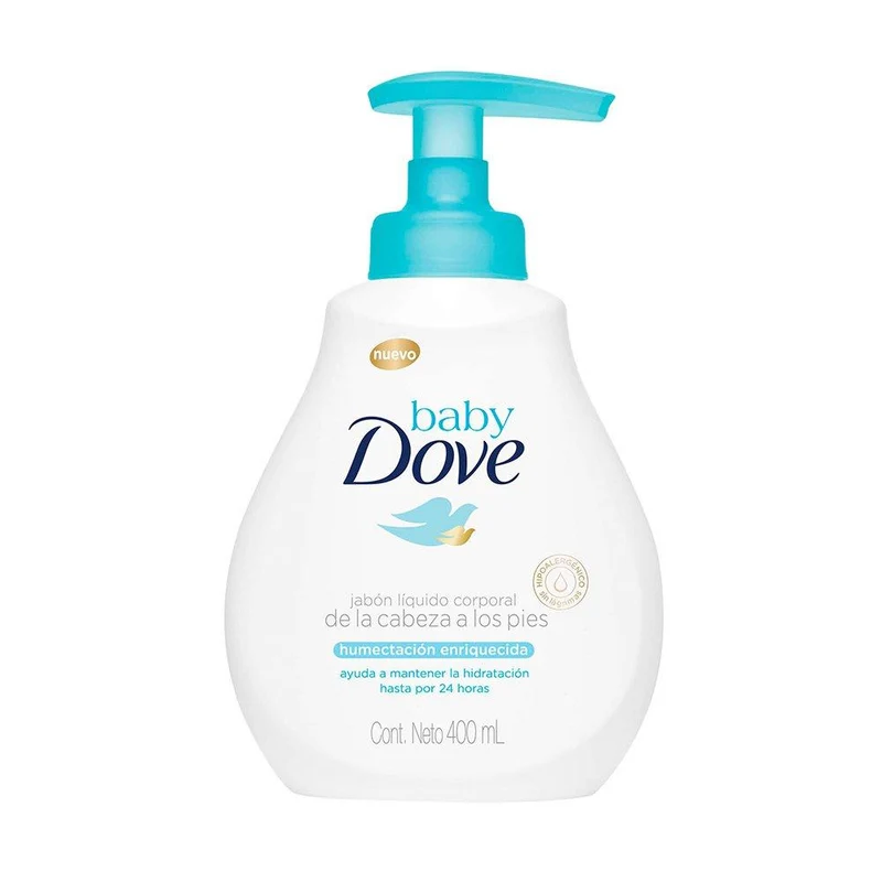 dove baby jabon liquido corporal humectacion enriquecida 400ml