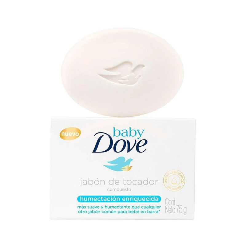 dove baby jabon de tocador humectacion enriquecida 75g