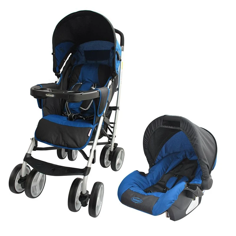 travel system cross ultraliviano blue light coche 4 en 1