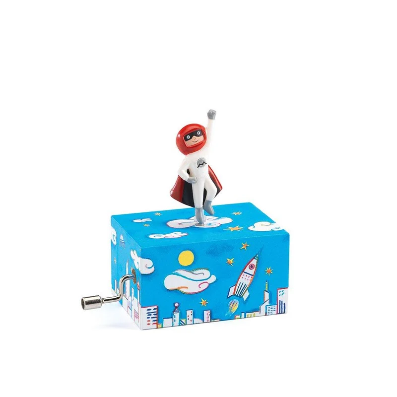 mini caja musical manual super heroe
