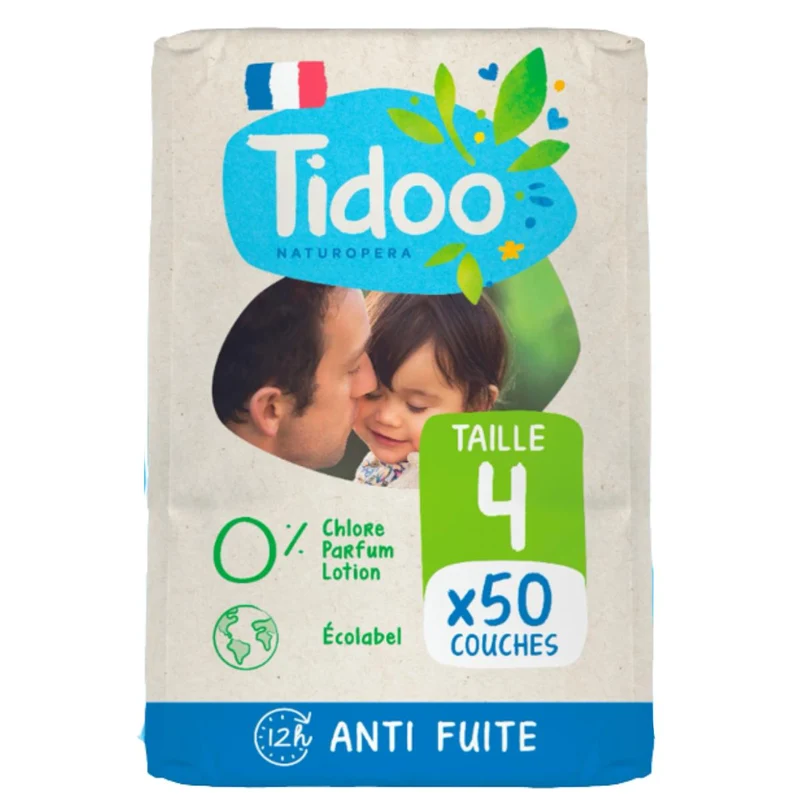 Pañales T4 Maxi (7/18 kg) Tidoo, 50 unidades