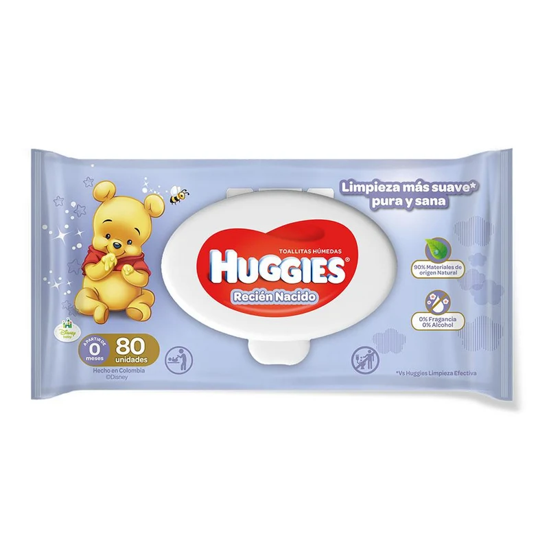 toallitas humedas 80 huggies recien nacido unisex