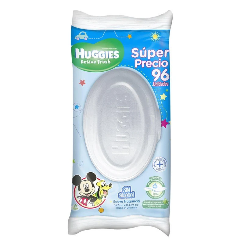 toallitas humedas 96 huggies active fresh ninos